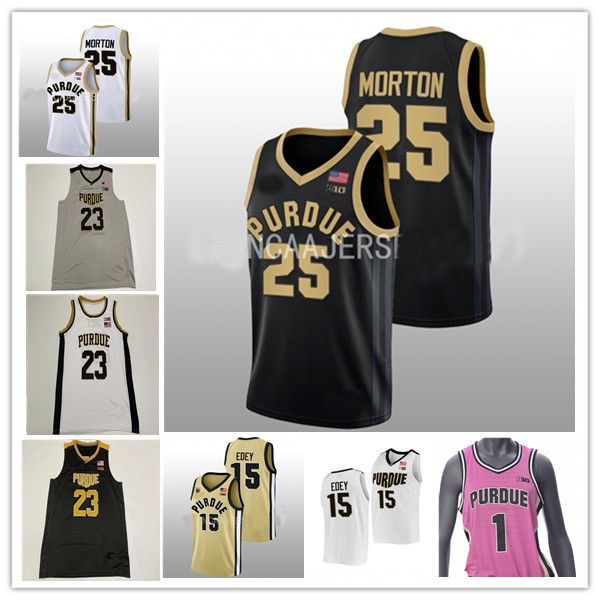 

ncaa college purdue boilermaker basketball jerseys jaden ivey zach edey braden smith brandon newman fletcher loyer david jenkins jr mason gi, Black