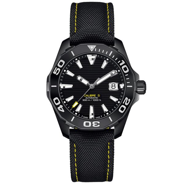 

automatic mechanical watches classic style 43mm full stainless steel strap quality sapphire super luminous, Slivery;brown