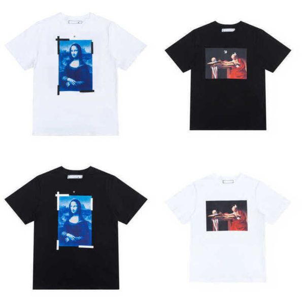 

mens luxury fashion offs t shirt brand designer tees shirts couple t-shirt back arrow letter sweatshirt black white clothing men women casu, White;black