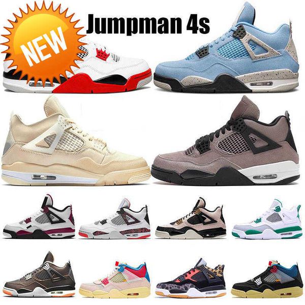

2023 jumpman 4 mens basketball shoes 4s retro black cat white oreo university blue metallic purple bred shimmer cactus jack men women sneake