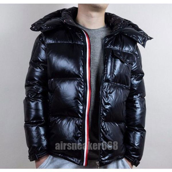 

22 mens and womens down jackets warm parka fashion outdoor downs jacket popular down jacket's solid color hooded couple wear, Black