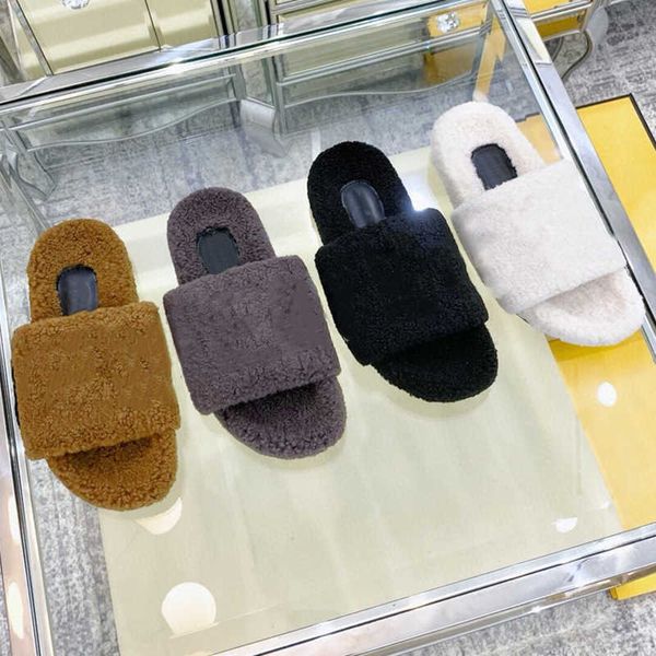 

slippers autumn and winter versatile home indoor lamb wool cotton slippers women wear, Black