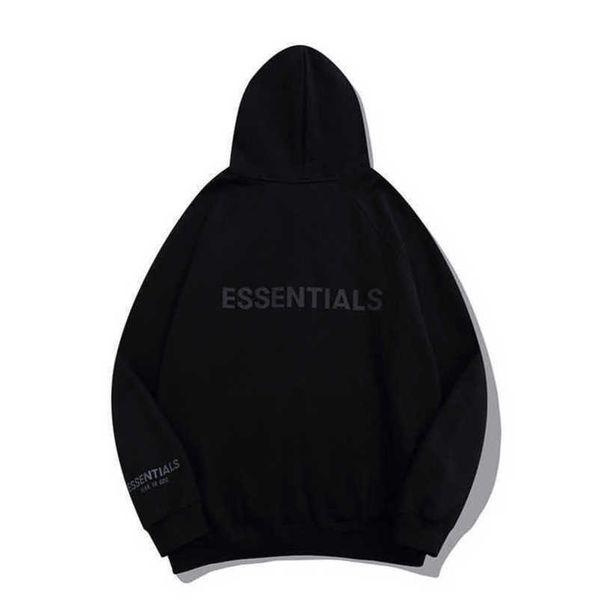 

men's luxury essentials tracksuits sweatshirts fashion zipper hoodies men women sportswear pant suit hooded sweater casual pullover co, Black