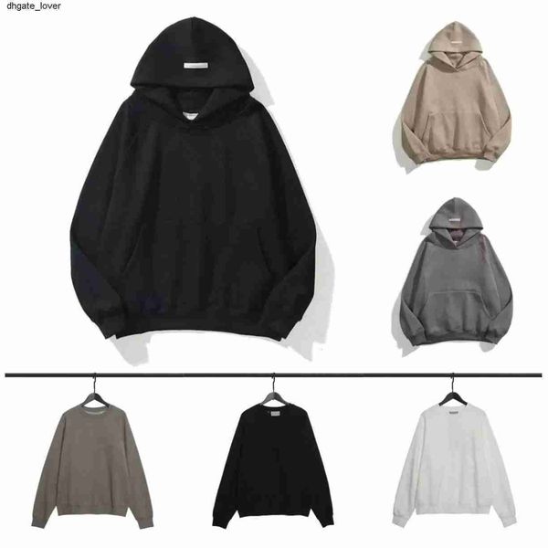 

men's sweatshirts ess warm hooded fog hoodies essentials sweatshirt reflective letter print hooded jumper designer mens womensepz7, Black