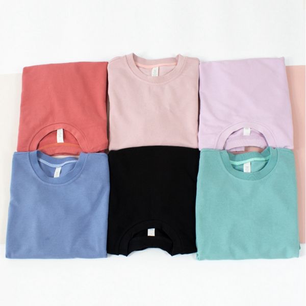

autumn winter women sports long-sleeved t-shirt casual loose round neck long sleeve cotton sweatshirt yoga shirt gym clothe lulus