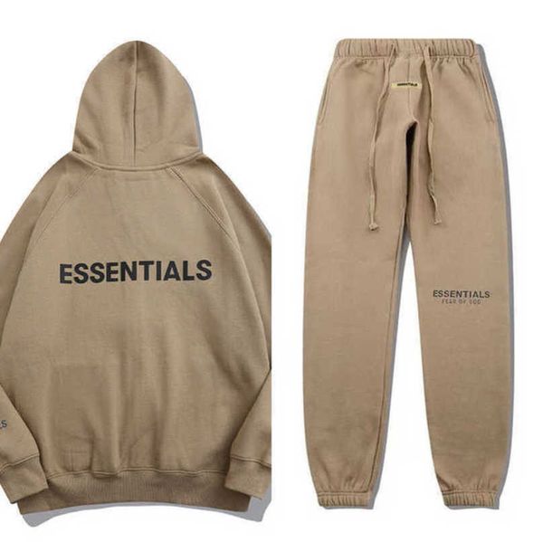 

essentials men's luxury tracksuits sweatshirts fashion zipper hoodies men women sportswear pant suit hooded sweater casual pullover co, Gray