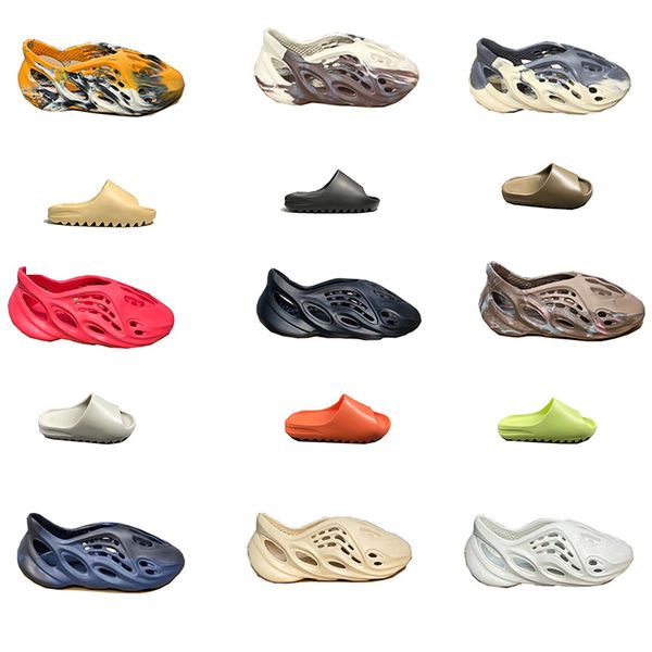 

designer sandals foam runner on feet men women colours mx sand grey onyx mineral blue ochre stone sage red black vermilion water shoes size