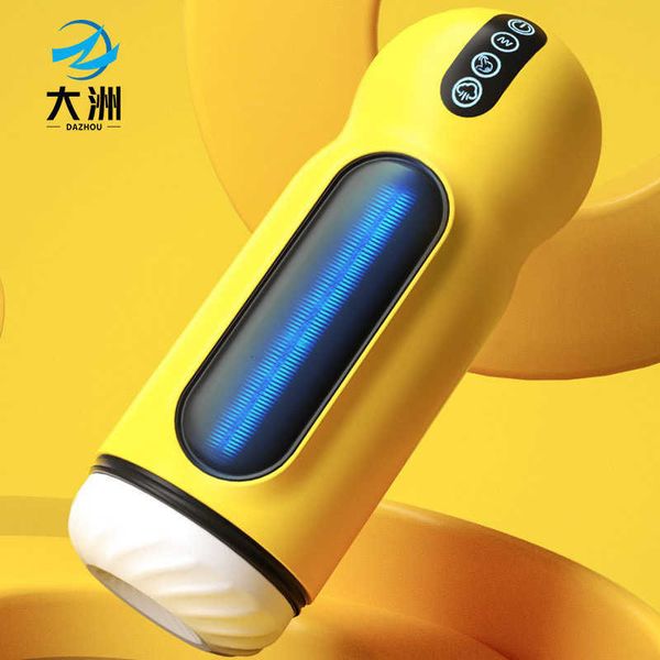

toy massager little yellow man full automatic heating sucking men's aircraft cup trainer vibration sounding doll products