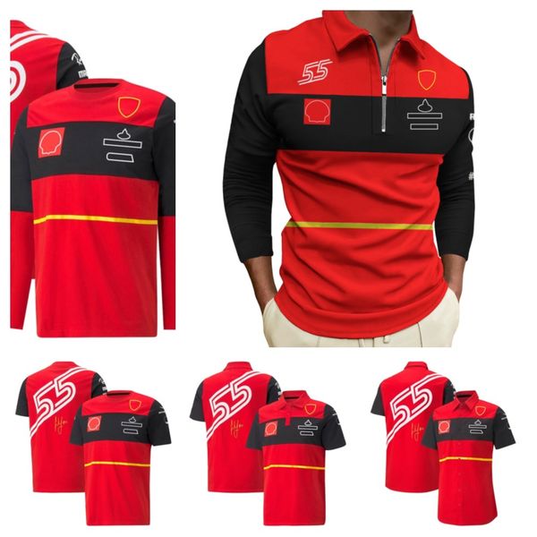 

f1 racing suit men's long sleeve team t-shirt casual short sleeve polo shirt custom car overalls