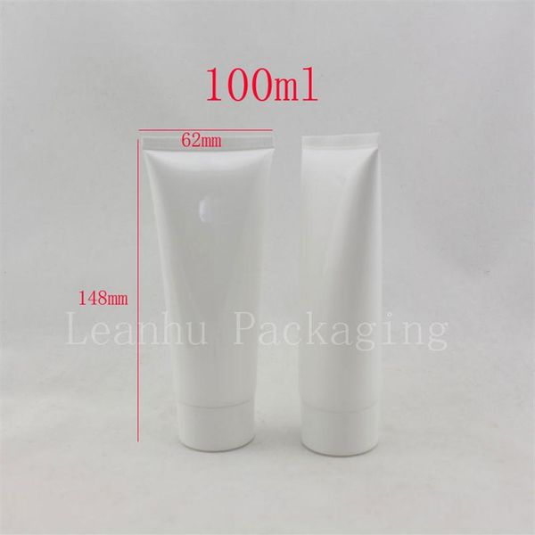 

100ml white empty lotion tubes bottle refillable squeeze tubes container 100g skin care cream cosmetic soft containers281k