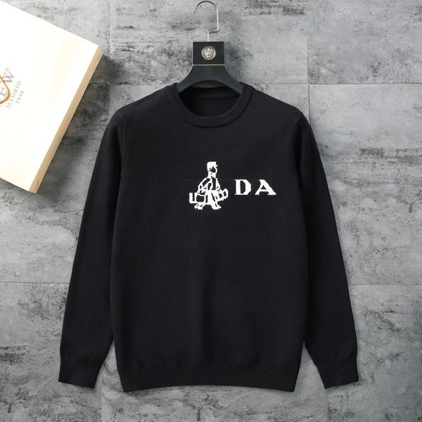 

22ss men's sweaters designer sweater printing men sweaters t shirt quality round long letter sleeve embroidery pullover s-3xl, White;black