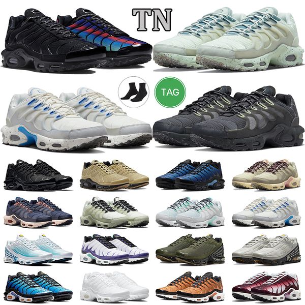 

2023 max tn men women running shoes terrascape triple white black light bone green hyper blue bred reflective mens trainer