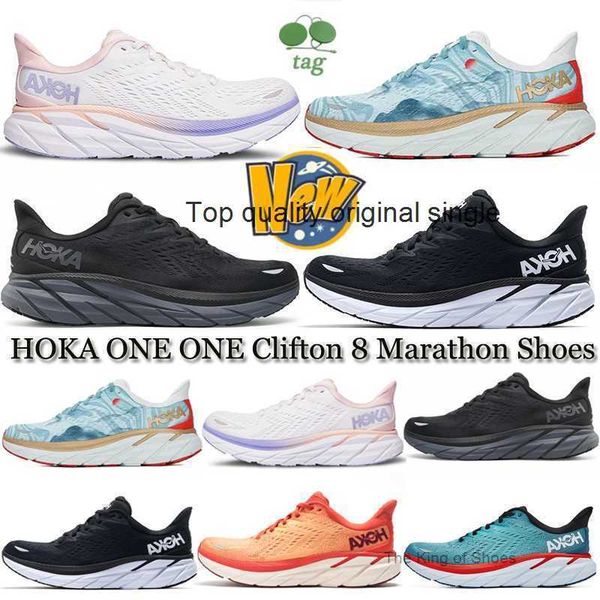 

casual shoe athletic shoes runner shoe training sneakers marathon shock absorption womens road jogging mens woman men hoka one clifton 8 for