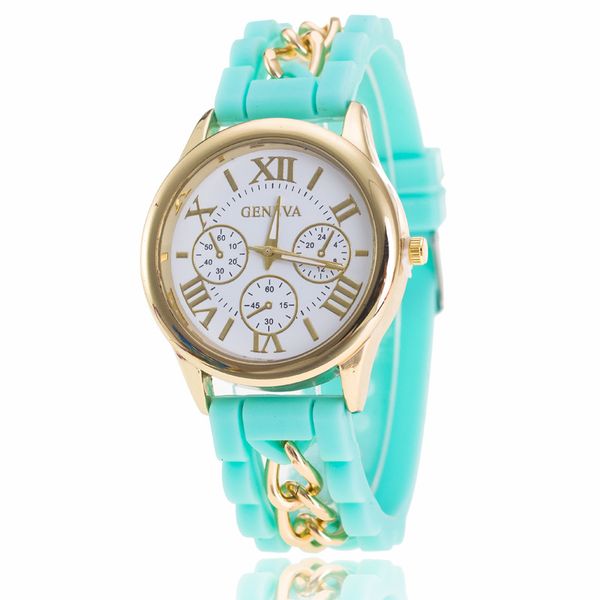 

fashion designers casual arrivals selling watch for women geneva silica gel lady alloy rhinestone digital quartz watches a1, Slivery;brown
