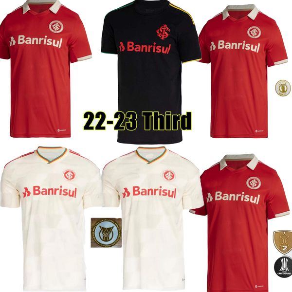 

22/23 sc internacional soccer jerseys third wesley taison edenilson d'alessandro liziero 2022 2023 bustos gabriel black excellence men