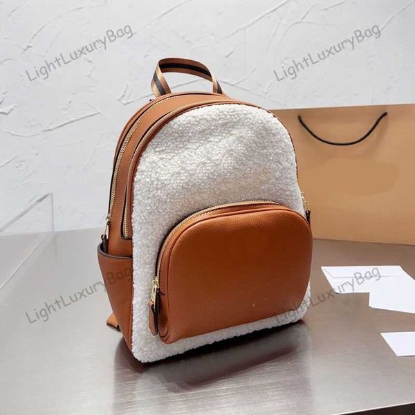

5a fashion backpack luxury mirror quality school bag practical two-tone patchwork wallets convenient women classic female purses 221210