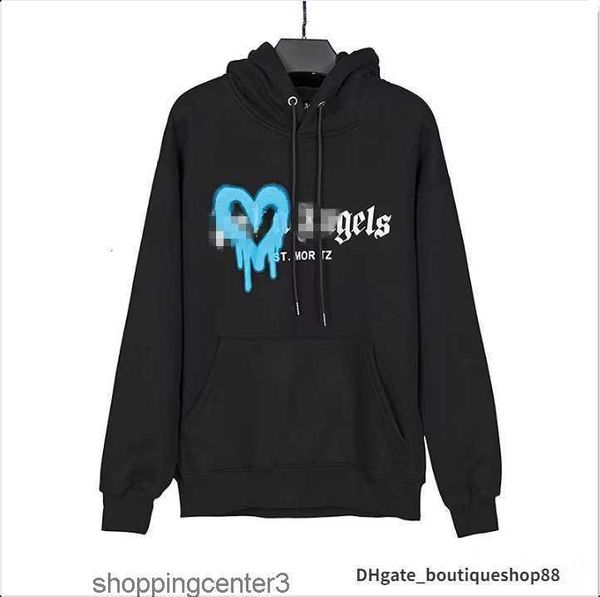 

hoodie men's hoodies sweatshirts 22s palms palmangel city designer limited inkjet graffiti letter printing women's sailboat long-s, Black