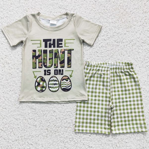 

rts toddler baby boy clothes set fashion kid easter outfits bunny egg print boutique boys clothing short sleeve shorts girls set wholesale, White