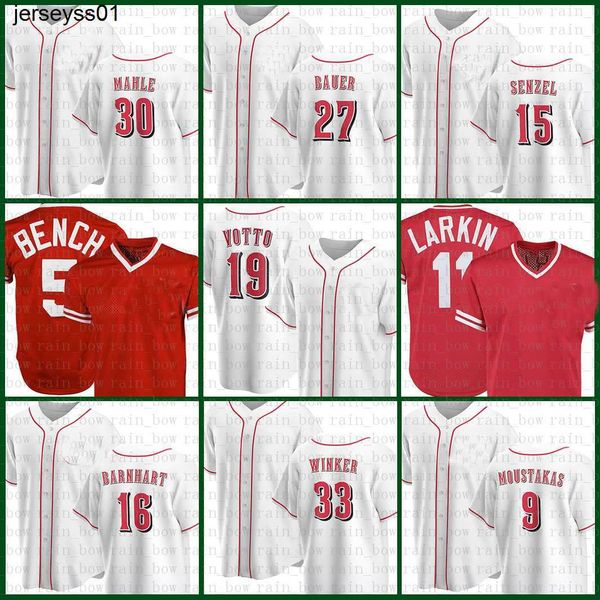 

19 joey votto custom reds baseball jersey johnny bench barry larkin matt kemp ken griffey jr nick senzel tucker barnhart 1 muliti 2022, Blue;black