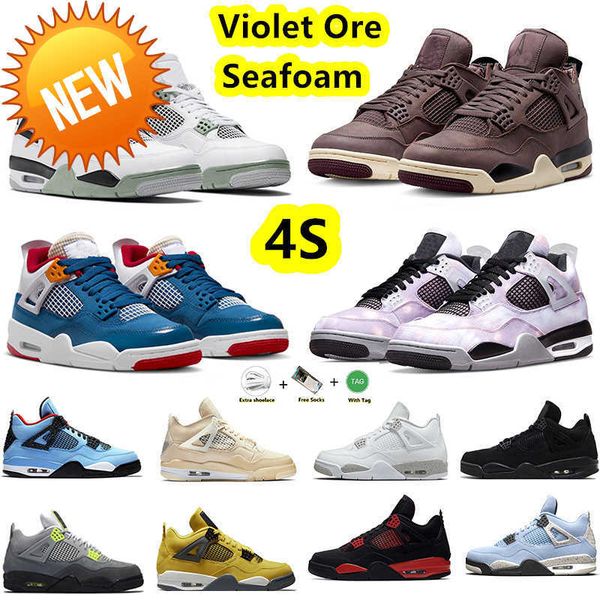 

2023 jumpman 4 4s basketball shoes for men women 4s violet oremens seafoam black canvas university blue white oreo messy room zen master mid