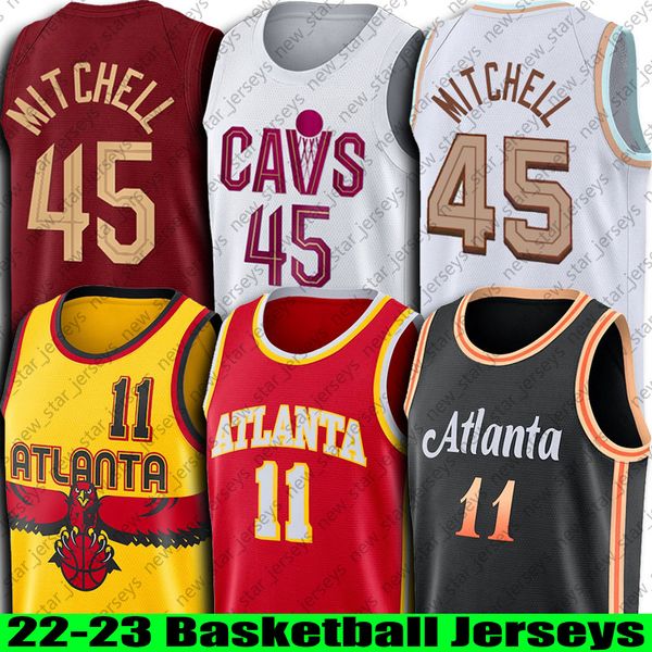 

basketball jerseys trae young dejounte murray 11 5 basketball jerseys donovan mitchell evan mobley 45 4 xcvn23, Black;red