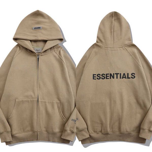 

men's luxury essentials tracksuits sweatshirts fashion zipper hoodies men women sportswear pant suit hooded sweater casual pullover co, Black