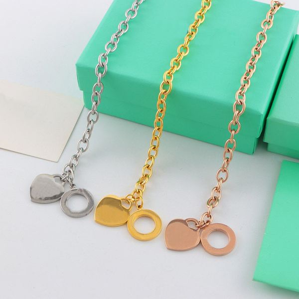 

fashion designer bracelet women charm bracelets classic heart 18k gold girl valentines day love gift 316l stainless steel jewelry, Golden;silver