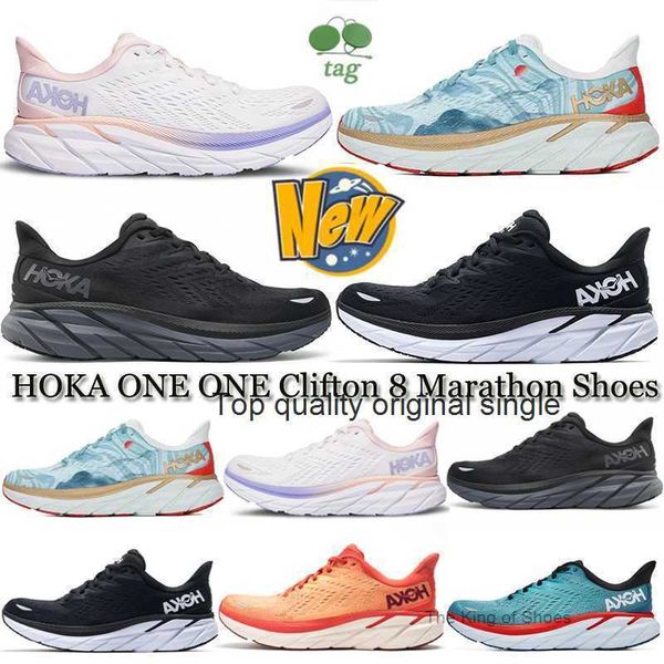 

casual shoe athletic shoes runner shoe training sneakers marathon shock absorption womens road jogging mens woman men hoka one clifton 8 for