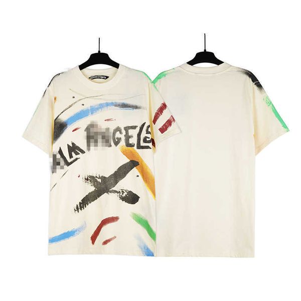 

t-shirt summer plan men angle cotton fashion designer casual short sleeve letter print painted letters printed d women high street lo 2yag, White;black