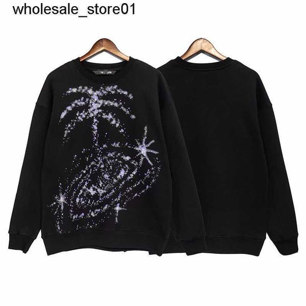 

men's hoodies designer sweatshirts fashion brand coconut print plush round neck long sleeve sweater men's women's streetwear, Black