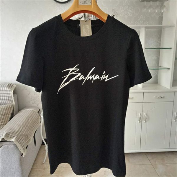 

balmain mens fashion brand t shirt womens italics tees designer size s-xl, White;black