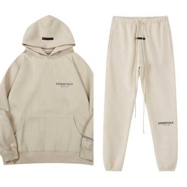 

luxury essentials men's tracksuits sweatshirts hoodies fashion letter men women sportswear pant suit hooded sweater casual pullover co, Black
