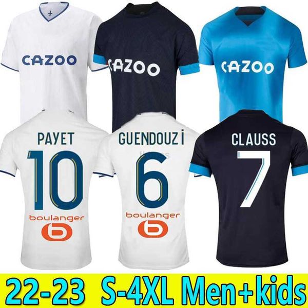 

fans tees s-4xl marseilles king 22 23 soccer jersey clauss alexis 2023 2022 om milik payet maillot de foot cuisance benedetto guendouzi kam, Black