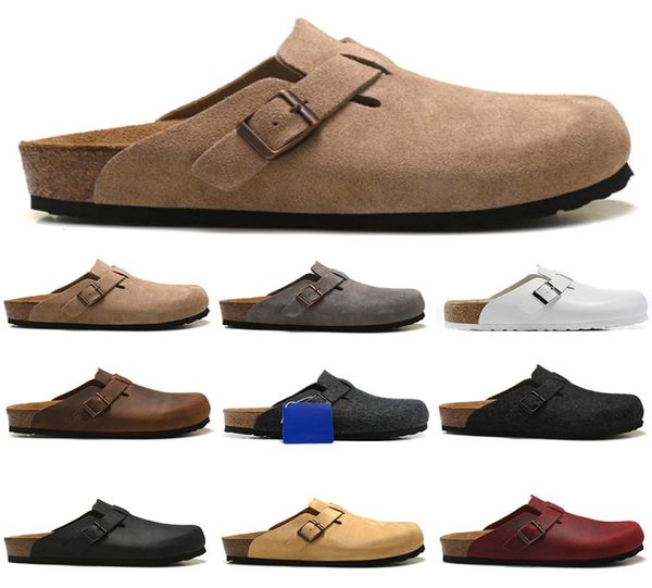 

designer sandal slides sandals clogs birk boston clog men women dad autumn winter slippers platform luxury womens slide3994201, Black