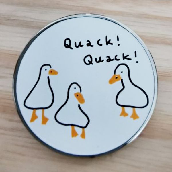 

quack quack pin duck brooch cartoon pattern funny badge accessories, Blue