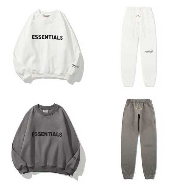 

essentials luxury men's tracksuits sweatshirts letter men women couple loose sportswear pants suit sweater hoodie casual pullover jack, Gray