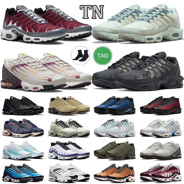 

2023 max tn men women running shoes terrascape triple white black lime red grey white crater air sail sea glass mens trainer
