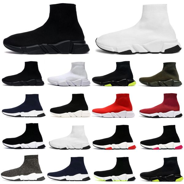 

casual sock shoe men women runners 1.0 knit running shoes sneaker triple white black red neno oreo yellow graffiti dark navy mens platform t