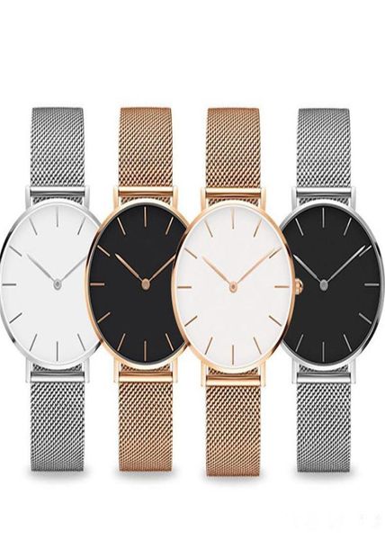

whole 32mm 36mm fashion womens watches rose gold dress stainless steel lady casual watch gift wrist 3837958, Slivery;brown