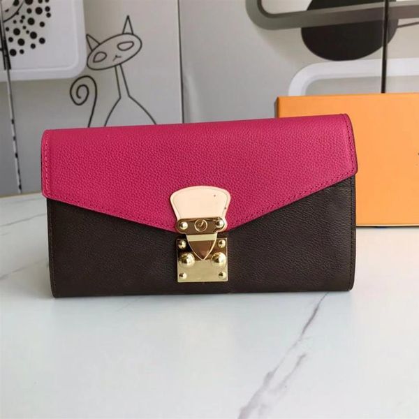 

new women purse whole fashion ladies single zipper classic with box purses leather lady wallets wome277a, Red;black