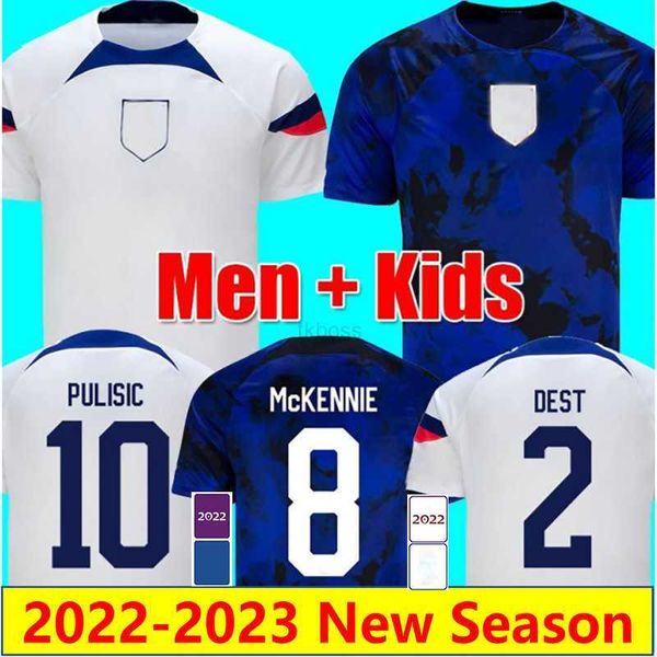 

fans tees 2023 pulisic soccer jerseys reyna aaronson weah acosta mckennie 22 23 national team maillot de ferreira dest musah adams us a foo, Black