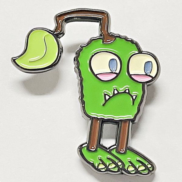 

game singing monster brooch cartoon green biological metal badge collar hat bag accessories, Blue