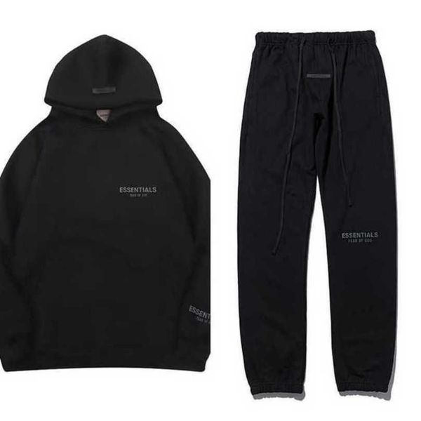 

men's luxury essentials tracksuits sweatshirts hoodies fashion letter men women sportswear pant suit hooded sweater casual pullover co, Gray