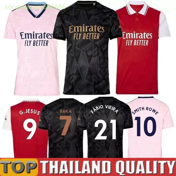 

smith rowe g.jesus saka soccer jersey saliba 22 23 fans player version odegaard nketiah martinelli tierney 2022 2023 football kits shirt men, Black;yellow