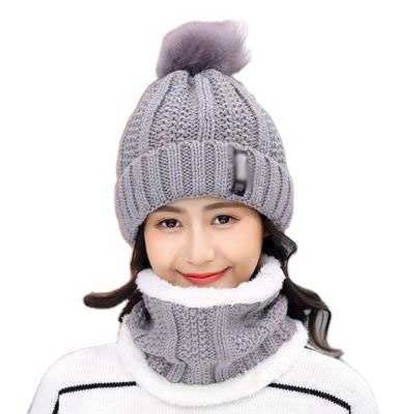 

scarves scarf gloves warm knit set and women's winter hat, Blue;gray