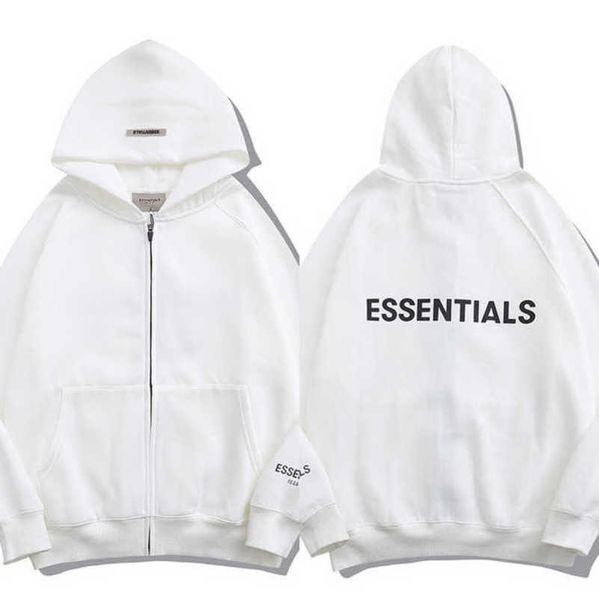 

luxury essentials men's tracksuits sweatshirts fashion zipper hoodies men women sportswear pant suit hooded sweater casual pullover co, Black