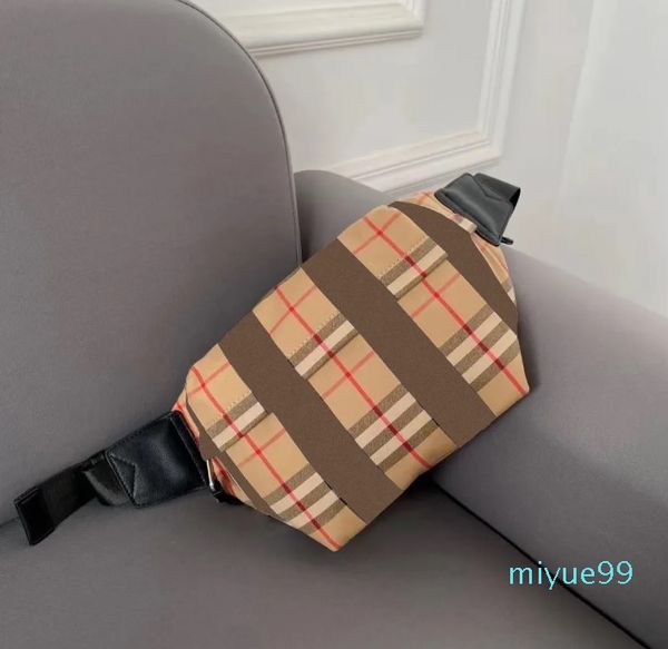 

2022 fashion nylon chest belt bag men's women's designer bumbag totes new luxury waist clutch fanny pack classic striped plaid can