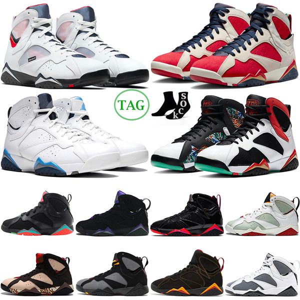 

7 men basketball shoes jumpman 7s new sheriff in town pure money french blue flint citrus china mens womens trainers outdoor sports sneakers