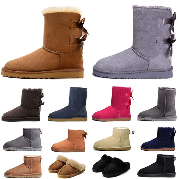 

australia australian over the knee boots slipper winter classic keep warm womens mini half gs u5854 snow boot full fur fluffy satin ankle bo, Black