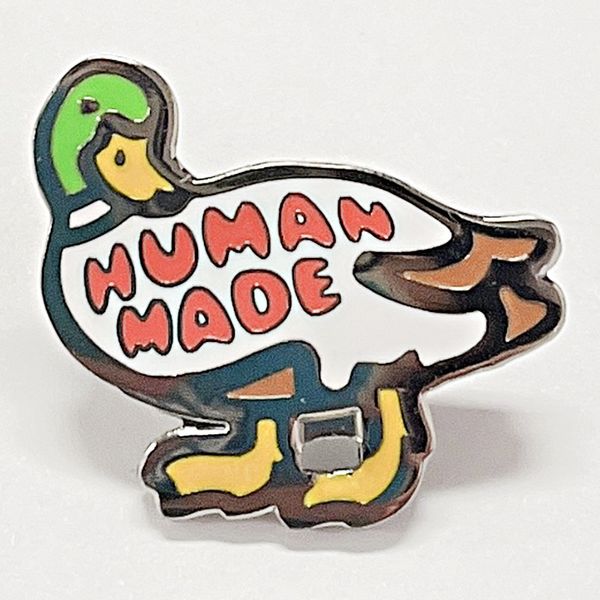 

green headed duck brooch metal badge accessories human made duck pin, Blue